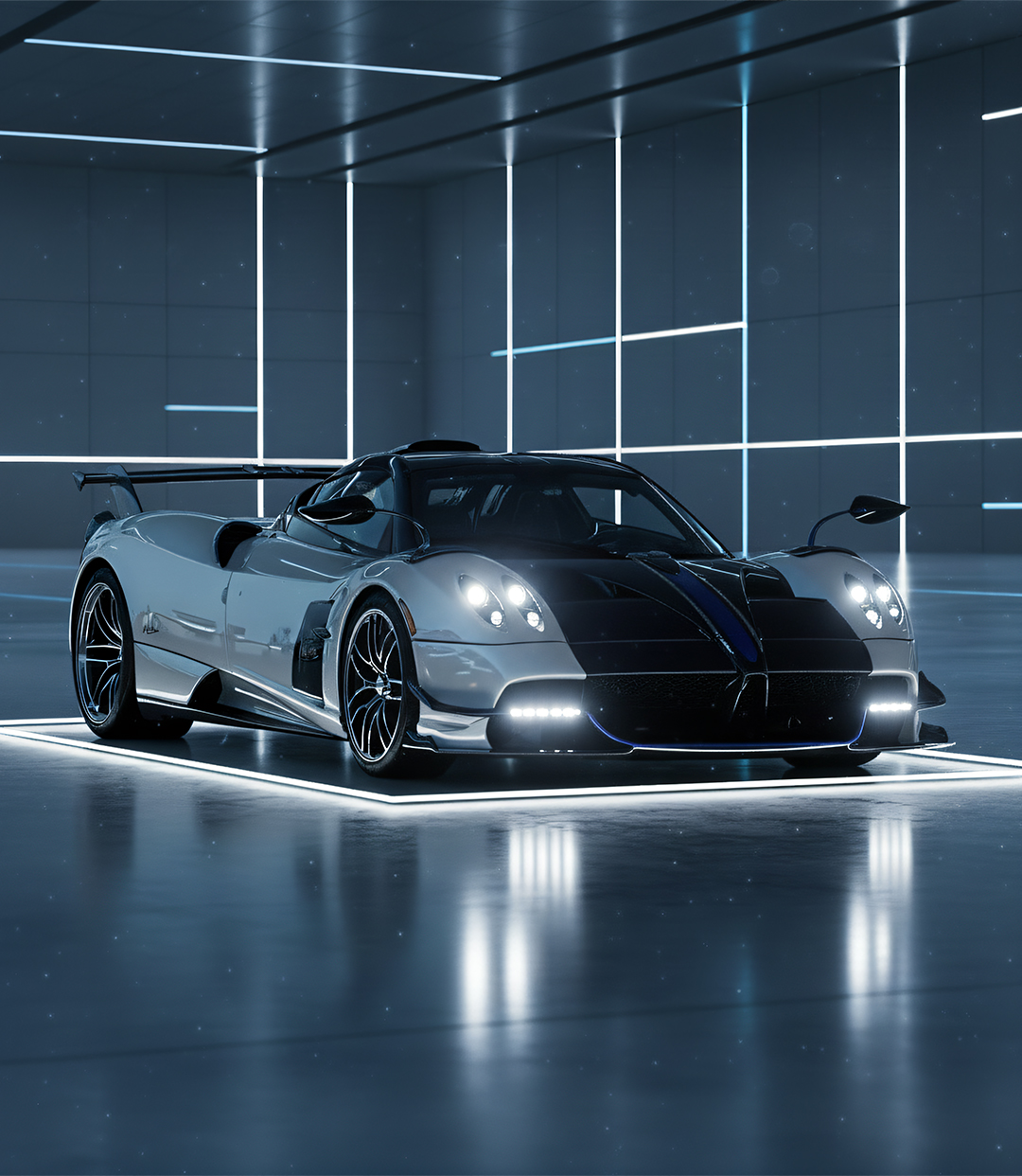 AI car background replacement example