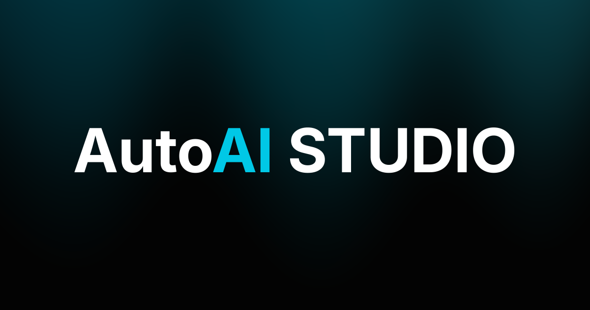 Auto AI Studio iPhone app launch announcement